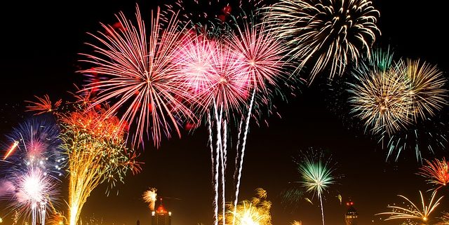 Neujahr Feuerwerk