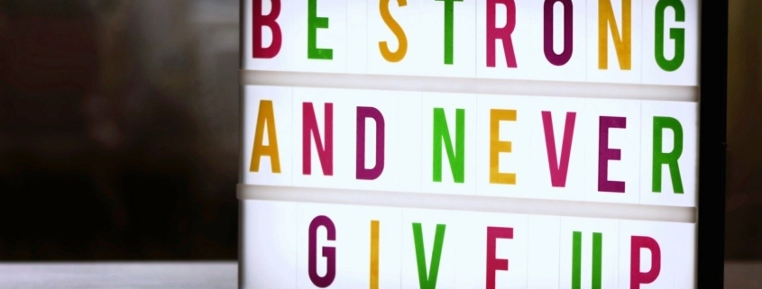 Leuchttafel Motivationsspruch